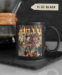 Johnny Depp Fan Coffee Mug with Tribute, Homage, and Vintage 90s Gift Ideas