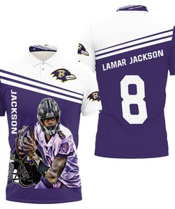 Join The Legend With Lamar Jackson Baltimore Ravens 3D Legend Polo Shirt