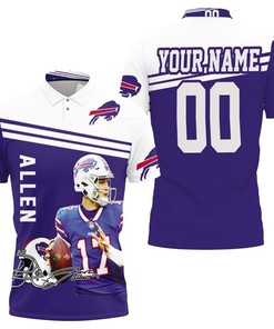 Join The Legend With Personalized Josh Allen Buffalo Bills Signature Polo Shirt