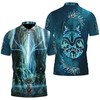 Jungle God Shishigami Printed Polo Shirt - Unique And Striking Design With Polo Collar