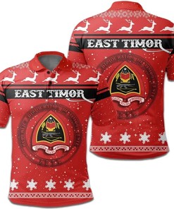 Jw9 Christmas Easter Island Coat Of Arms 3D Polo Shirt - Ideal Gift For Christmas Lovers