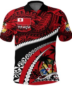 K4 Polynesian Shark Tattoo Tonga Polo Shirt For Sports Fans
