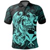 Kanaka Maoli Hibiscus Golf Turtle All Over Print Polo T-Shirt For Men