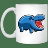 Kawaii Happy Hippo Mug Set, Best Gift for Friends or Lovers with Love Quotes