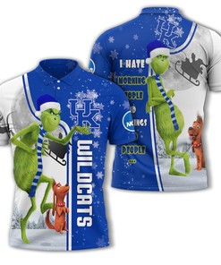 Kentucky Wildcats Ncaa Unisex Funny Christmas The Grinch 3D Polo Shirt - Perfect Gift For Fans Of Polo Shirts
