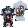 Kimetsu No Yaiba Teamup Kanjiro Nezuko Inosuke Polo Shirt - Gift For Fans