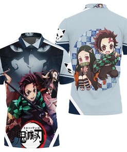 Kimetsu No Yaiba Teamup Kanjiro Nezuko Inosuke Polo Shirt - Gift For Fans