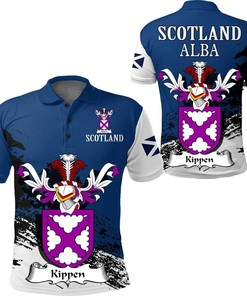 Kippen Scottish Family Crest Polo Shirt For Golf Lovers - Gift For Fans