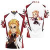 Kyojuro Rengoku Anime Kimetsu No Yaiba 3D All Over Print Polo Shirt For Fans - 3D Polo Shirts For Men