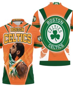 Kyrie Irving 11 Boston Celtics Orange Personalized Polo Shirt - Gift For Fans