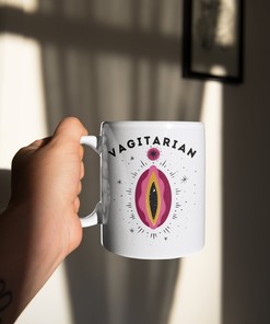 LGBT Valentines Day Gift - Lesbian Coffee Mug - Funny Vagitarian Mug - Lgbt Coffee Cup