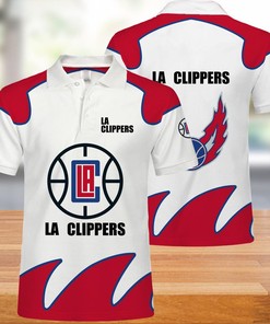 La Clippers Button Up Polo Shirt With Polo Collar - Gift For Fans