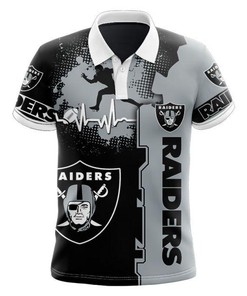 Las Vegas Raiders Beating Curve Polo T-Shirt With Polo Collar - Great Fan Gift