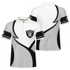 Las Vegas Raiders Button Up Polo Shirt With Polo Collar - Gift For Fans