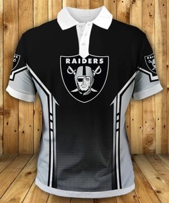 Las Vegas Raiders Casual All Over Print Polo T-Shirt - Ideal Gift For Fans