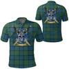 Lauder Tartan Golf Shirt Featuring Celtic Scottish Warriors - A Must-Have For Scottish Heritage Fans