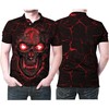 Lava Skull Fireball Personalized 3D Polo Shirt - Ideal Gift For Fans