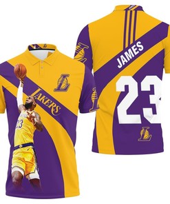 Lebron James 23 Los Angeles Lakers Western Conference All-Over Print Polo Shirt - Gift For Fans