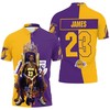 Lebron James On Throne Printed Los Angeles Lakers 3D Polo Shirt - Ideal Gift For Fans With 3D T-Shirt Blender