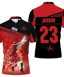 Legend Of Nba Chicago Bulls Michael Jordan 23 3D Polo Shirt - Ideal Gift For Fans With Polo Collar
