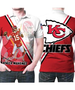 Legend Signed 3D Polo Shirt For Kansas City Chiefs Fans - Patrick Mahomes 15