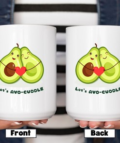 Let's Avo-Cuddle Valentines Day Gift Set - Cute Couples Gift Set - Romance Engagement Mug Set