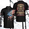 Lineman Skull American Flag My Craft Allows Me To Bring Polo Shirt - Great Fan Gift With Polo Collar