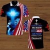 Lion Cross God Fearin Bible Believin Gun Packin 4Th Of July Polo Shirt - Perfect Fan Gift