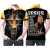 Lion Jesus Is My God King Lord Polo Shirt - Ideal Gift For Fans With 3D Polo Shirts For Father Day