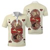 Lion Poker 3D All Over Print Polo Shirt - Fun And Creative Design For Card Game Lovers With Polo Collar