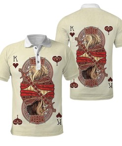 Lion Poker 3D All Over Print Polo Shirt - Fun And Creative Design For Card Game Lovers With Polo Collar