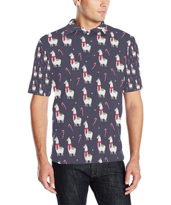 Llama Candy Cane Theme Polo Shirt - Perfect Gift Idea For Fans With Polo Shirt Ideas