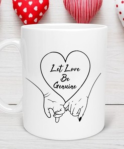 Long-Distance Valentine's Day Mug Let Love Be Genuine Couple Gift