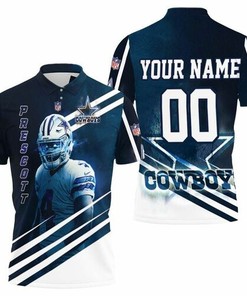 Look Cool On Game Day With Dak Prescott 4 Dallas Cowboys 3D Personalized Polo Shirt
