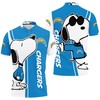 Los Angeles Chargers Snoopy Lover Polo Shirt - Show Your Love For Peanuts And Nfl