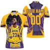 Los Angeles Lakers Lebron James Fire Ball Polo Shirt - Great Fan Gift Featuring Polo Collar