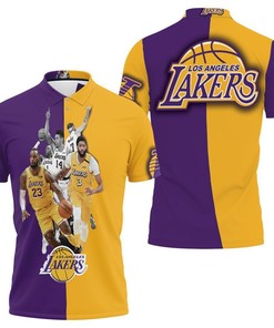 Los Angeles Lakers Logo 3D Polo Shirt For Fans