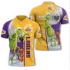 Los Angeles Lakers Nba Unisex Funny Christmas The Grinch 3D Polo Shirt - Great For 3D Printed Polo Shirt Fans