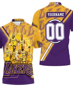 Los Angeles Lakers Nba Western Conference Logo Polo Shirt - An Essential For Lakers Fans