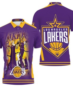 Los Angeles Lakers Players Photos Nba Western Conference 3D Polo Shirt - For Ultimate Fans Of The Lakers