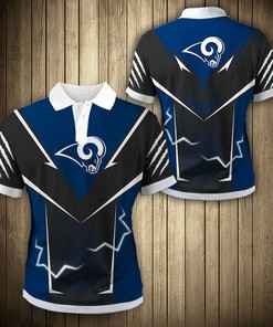 Los Angeles Rams Flame Personalized Polo Collar For Nfl Fans
