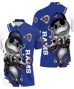 Los Angeles Rams Jack Skellington And Zero Personalized Polo Shirt For Fans
