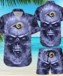 Los Angeles Rams Nfl Fans 3D Skull Polo Shirt For Fans