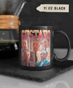 Los Pollos Gustavo Fring Vintage Coffee Mug: 11 OZMovie Mug with Salamanca Breaking Bad Fan Coffee Mug