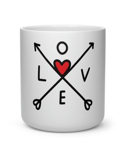 Love Heart Shaped Handle Valentines Day Mug - Perfect Gift for Her