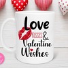 Love, Kisses And Valentine Wishes Lovers Mug for Valentine's Day