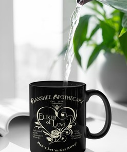 Love Potion Mug - Witchy Valentines Day Coffee Cup - Kitchen Witch Mug