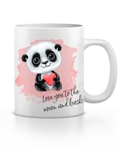Love You To The Moon And Back Valentines Mug, Perfect Panda Lover Gift Idea, Gift For Wife, Husband, Boyfriend