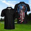 Make A Statement With American Skull Golf Clubs Set Polo Shirt