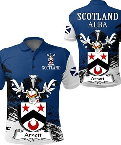 Make A Statement With Scottish Family Crest Arnott Scotland Golfer Polo Shirt